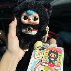 Baby three bb3 billionaire cat prosperity plush keychain